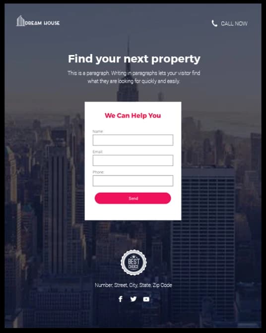 Real Estate Landing Page